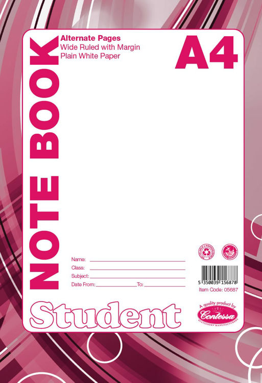 Picture of 6878- CONTESSA A4 STUDENT NOTE BOOK